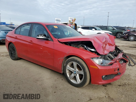 2013 BMW 3 Series 320i xDrive with VIN WBA3C3C57DF979366, listed as a Copart auction lot 52031525 with Not provided miles and Salvage title. Bid and sale history available at DreamBid. Image 4.