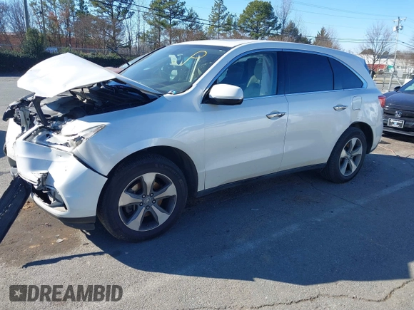 2014 Acura MDX with VIN 5FRYD3H22EB007473, listed as a IAAI auction lot 41269602 with 264,872 mi miles. Bid and sale history available at carsss.com. Image 16.
