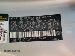 2006 Toyota Solara SE z VIN 4T1FA38P06U094064, wystawiony jako Copart lot #55917025 z przebiegiem 76 937 mil mil oraz Szkoda całkowita • Salvage title. Historia ofert i sprzedaży dostępna na DreamBid. Obrazek 12.