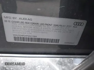 2015 Audi A8 L 4.0T with VIN WAU32AFD4FN041084, listed as a IAAI auction lot 41450453 with 86,199 mi miles. Bid and sale history available at carsss.com. Image 9.