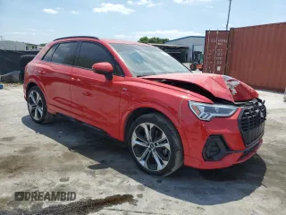 2022 Audi Q3 S line Premium Plus with VIN WA1EECF39N1030684, listed as a Copart auction lot 53829515 with 67,876 mi miles and Non repairable. Bid and sale history available at DreamBid. Image 4.