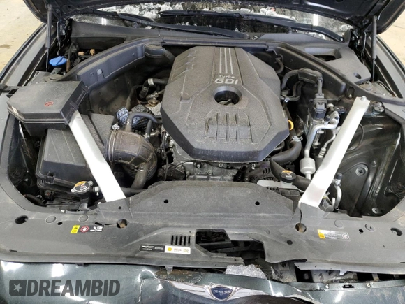 2022 Genesis G70 2.0T with VIN KMTG34TA1NU088981, listed as a Copart auction lot 88038865 with 29,407 mi miles and Salvage Title. Bid and sale history available at DreamBid. Image 11.