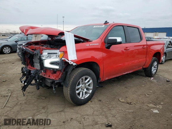 2023 Chevrolet Silverado 1500 LT with VIN 3GCPDKEK0PG230670, listed as a Copart auction lot 42433995 with 38,798 mi miles and Salvage Title. Bid and sale history available at carsss.com. Image 1.