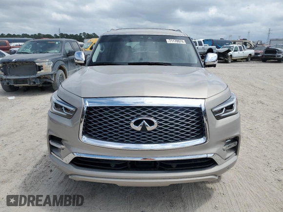 2019 Infiniti QX80 LUXE with VIN JN8AZ2NE2K9229566, listed as a Copart auction lot 71170974 with 58,629 mi miles and Salvage Title. Bid and sale history available at carsss.com. Image 5.