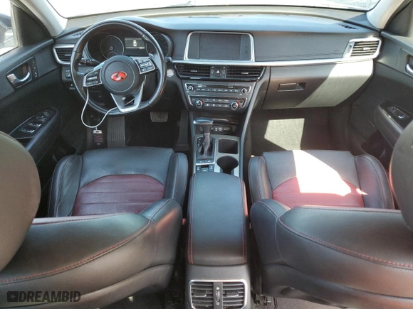 2019 Kia Optima SX with VIN 5XXGW4L21KG332225, listed as a Copart auction lot 43722525 with 46,015 mi miles and Salvage Title. Bid and sale history available at carsss.com. Image 8.