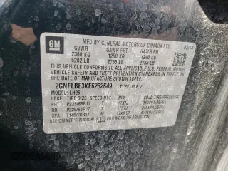 2014 Chevrolet Equinox LT with VIN 2GNFLBE3XE6252649, listed as a Copart auction lot 75724044 with 98,454 mi miles and Salvage Title. Bid and sale history available at carsss.com. Image 14.