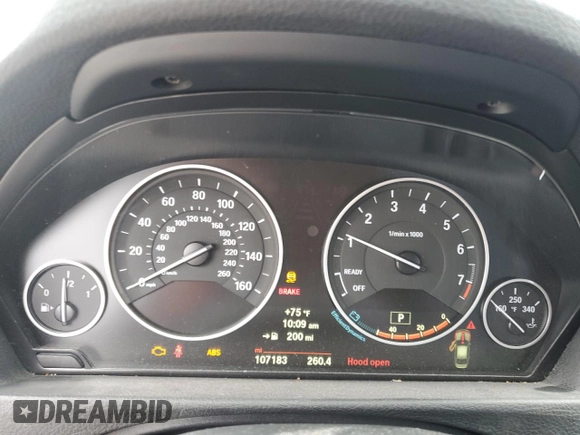 2014 BMW 3 Series 328i with VIN WBA3A5G54ENP31997, listed as a Copart auction lot 60720765 with 107,183 mi miles and Salvage title. Bid and sale history available at DreamBid. Image 9.