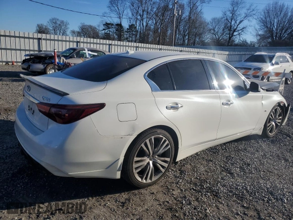 2018 Infiniti Q50 3.0t LUXE with VIN JN1EV7AP7JM360648, listed as a Copart auction lot 88972065 with 87,567 mi miles and Salvage Title. Bid and sale history available at carsss.com. Image 3.