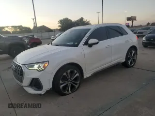 2020 Audi Q3 S line Prestige with VIN WA1FECF35L1035740, listed as a Copart auction lot 77837304 with 119,243 mi miles and Salvage Title. Bid and sale history available at carsss.com. Image 1.