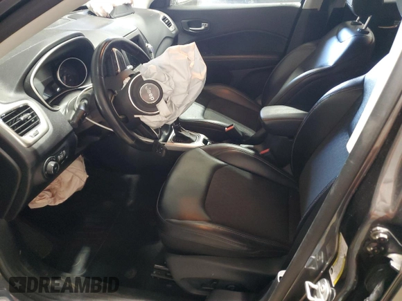 2018 Jeep Compass Latitude with VIN 3C4NJDBB5JT238214, listed as a Copart auction lot 52387725 with 61,325 mi miles and Salvage Title. Bid and sale history available at DreamBid. Image 7.