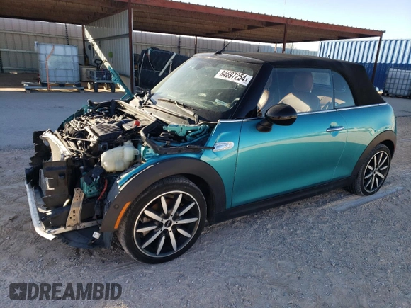 2018 MINI Convertible Cooper S with VIN WMWWG9C59J3C82656, listed as a Copart auction lot 84697254 with 38,453 mi miles and Salvage Title. Bid and sale history available at carsss.com. Image 1.