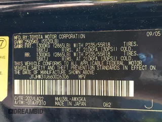 2006 Lexus RX 400h with VIN JTJHW31U660026306, listed as a IAAI auction lot 41757226 with 258,547 mi miles and . Bid and sale history available at DreamBid. Image 9.