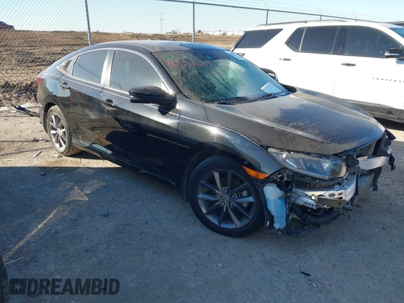 2021 Honda Civic Sedan EX-L with VIN 19XFC1F7XME013492, listed as a IAAI auction lot 41301223 with 57,873 mi miles. Bid and sale history available at carsss.com. Image 1.