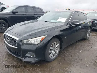 2015 Infiniti Q50 with VIN JN1BV7AR6FM421919, listed as a IAAI auction lot 41078899 with 172,459 mi miles and . Bid and sale history available at carsss.com. Image 2.