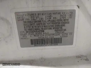 2015 Nissan Versa Note S with VIN 3N1CE2CP1FL427558, listed as a IAAI auction lot 41582537 with 184,663 mi miles. Bid and sale history available at carsss.com. Image 9.