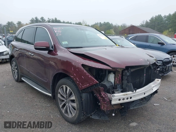 2014 Acura MDX Technology z VIN 5FRYD4H46EB015552, wystawiony jako IAAI lot #42173033 z przebiegiem 151 562 mil mil oraz . Historia ofert i sprzedaży dostępna na DreamBid. Obrazek 1.