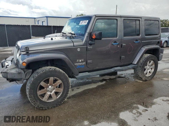 2016 Jeep Wrangler Unlimited 75th Anniversary with VIN 1C4BJWEG3GL216156, listed as a Copart auction lot 62611845 with 87,353 mi miles and Salvage title. Bid and sale history available at DreamBid. Image 1.