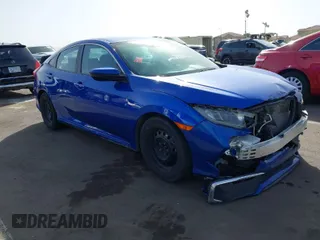 2019 Honda Civic Sedan LX with VIN 19XFC2F67KE208265, listed as a IAAI auction lot 41681250 with 61,771 mi miles. Bid and sale history available at carsss.com. Image 1.