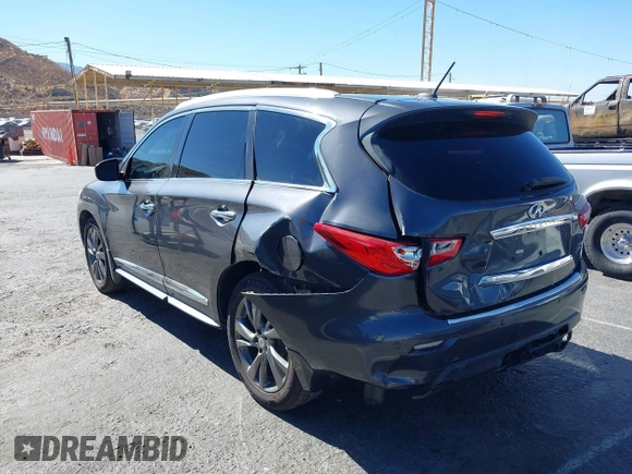 2013 Infiniti JX35 with VIN 5N1AL0MM8DC317601, listed as a IAAI auction lot 40678694 with 142,221 mi miles and . Bid and sale history available at DreamBid. Image 3.