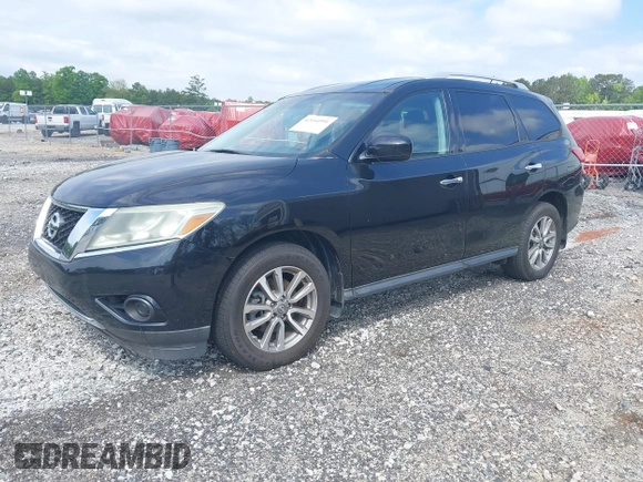 2014 Nissan Pathfinder SV with VIN 5N1AR2MN9EC726078, listed as a IAAI auction lot 42144991 with 176,036 mi miles. Bid and sale history available at carsss.com. Image 2.