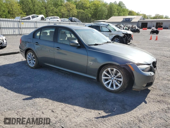 2011 BMW 3 Series 328i xDrive with VIN WBAPK5C56BA657263, listed as a Copart auction lot 55176965 with Not Provided miles and Salvage Title. Bid and sale history available at DreamBid. Image 4.