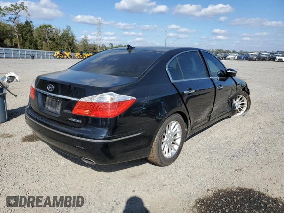 2009 Hyundai Genesis with VIN KMHGC46E09U061317, listed as a Copart auction lot 51683015 with 89,749 mi miles and Non Repairable. Bid and sale history available at DreamBid. Image 3.