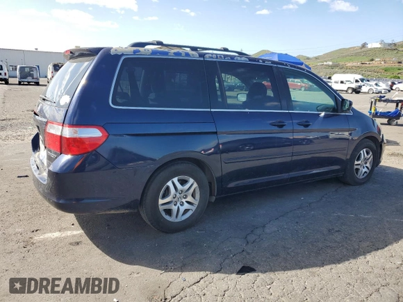 2005 Honda Odyssey EX with VIN 5FNRL38455B083151, listed as a Copart auction lot 51298125 with 210,854 mi miles and Salvage Title. Bid and sale history available at carsss.com. Image 3.