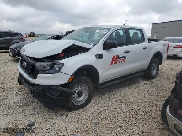 2022 Ford Ranger XL with VIN 1FTER4FH3NLD10410, listed as a Copart auction lot 43825105 with 64,964 mi miles and Salvage Title. Bid and sale history available at carsss.com. Image 1.