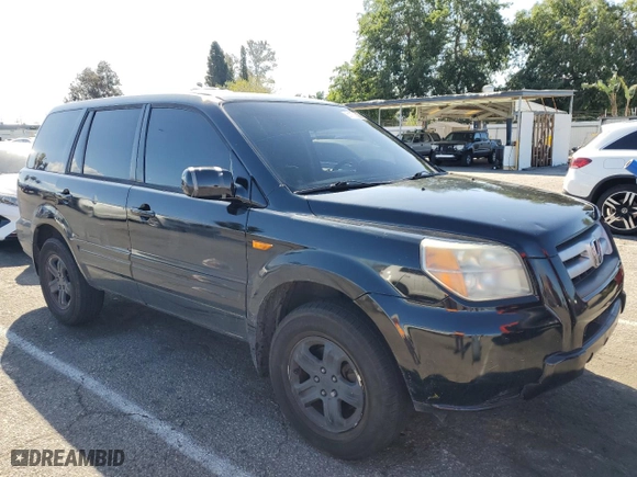 2007 Honda Pilot LX with VIN 5FNYF28107B040892, listed as a Copart auction lot 51130055 with 0 mi miles and Salvage Title. Bid and sale history available at carsss.com. Image 4.