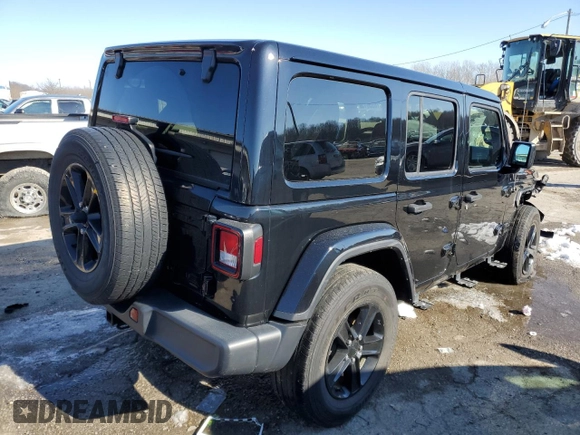 2020 Jeep Wrangler Unlimited Sahara Altitude with VIN 1C4HJXEG2LW101881, listed as a Copart auction lot 41853615 with 68,321 mi miles and Salvage title. Bid and sale history available at DreamBid. Image 3.