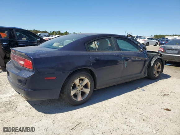 2013 Dodge Charger SE with VIN 2C3CDXBG2DH600187, listed as a Copart auction lot 48025355 with NaN miles and Salvage Title. Bid and sale history available at carsss.com. Image 3.