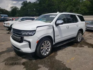 2024 Chevrolet Tahoe Premier with VIN 1GNSCSKD8RR247861, listed as a Copart auction lot 58767795 with 27,303 mi miles and Salvage title. Bid and sale history available at DreamBid. Image 1.