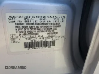 2012 Nissan Sentra S with VIN 3N1AB6AP5CL639031, listed as a Copart auction lot 45229395 with 99,835 mi miles and Salvage Title. Bid and sale history available at DreamBid. Image 13.