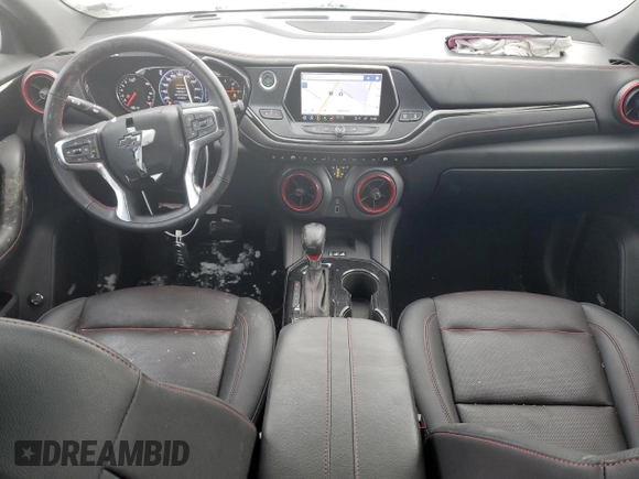 2022 Chevrolet Blazer RS with VIN 3GNKBKRS6NS143335, listed as a Copart auction lot 89139555 with 55,106 mi miles and Salvage title. Bid and sale history available at DreamBid. Image 8.