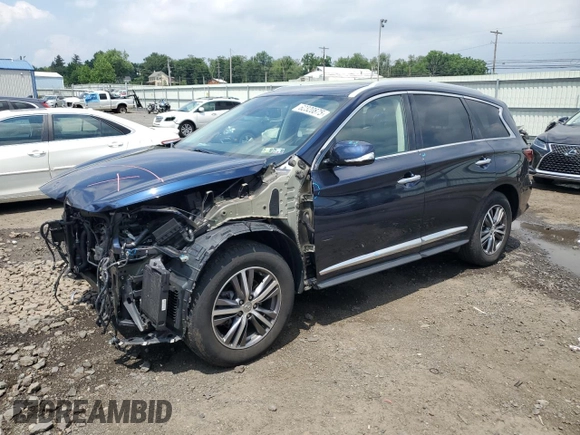 2020 Infiniti QX60 Luxe with VIN 5N1DL0MM0LC507954, listed as a Copart auction lot 62320875 with 79,578 mi miles and Salvage title. Bid and sale history available at DreamBid. Image 1.
