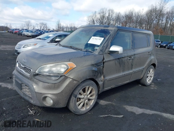 2012 Kia Soul + with VIN KNDJT2A60C7392564, listed as a IAAI auction lot 41702795 with 147,282 mi miles. Bid and sale history available at carsss.com. Image 2.