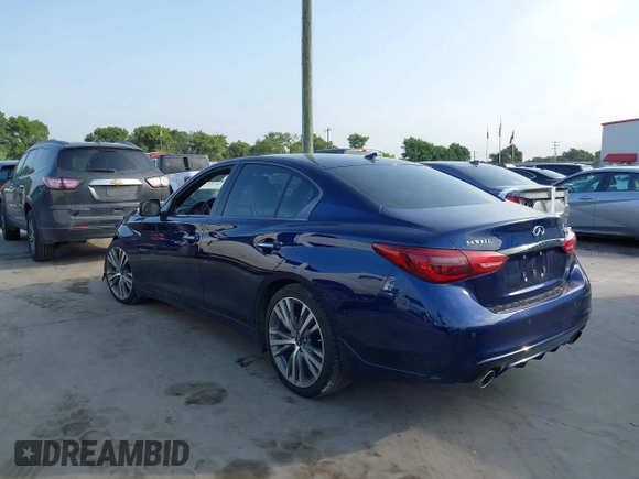 2024 Infiniti Q50 Sensory with VIN JN1EV7CP8RM601738, listed as a IAAI auction lot 42068560 with 10,154 mi miles and . Bid and sale history available at DreamBid. Image 14.