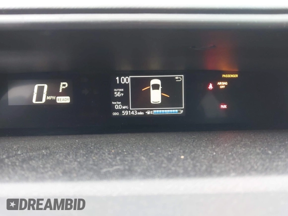 2018 Toyota Prius One with VIN JTDKDTB33J1613019, listed as a IAAI auction lot 42063768 with 59,143 mi miles and . Bid and sale history available at DreamBid. Image 7.