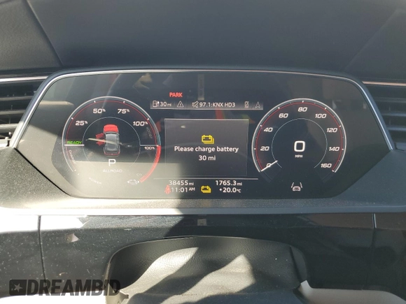 2021 Audi e-tron Premium Plus with VIN WA1LAAGE6MB001790, listed as a Copart auction lot 80484104 with 38,455 mi miles and Salvage title. Bid and sale history available at DreamBid. Image 9.