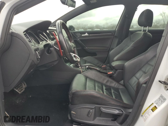 2017 Volkswagen Golf GTI S with VIN 3VW447AU7HM047418, listed as a Copart auction lot 49688035 with 158,034 mi miles and Salvage Title. Bid and sale history available at carsss.com. Image 7.