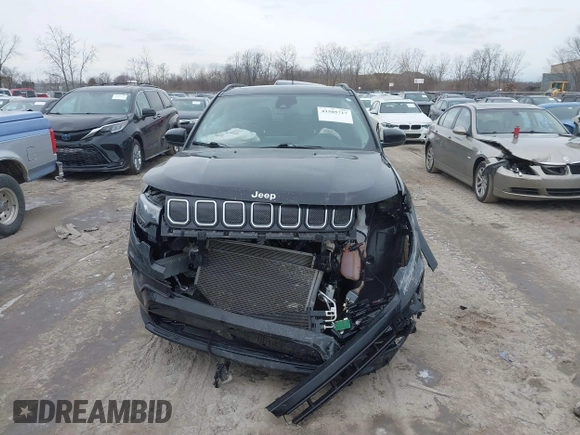 2022 Jeep Compass Latitude with VIN 3C4NJDBB9NT216660, listed as a IAAI auction lot 41505717 with 23,605 mi miles and . Bid and sale history available at DreamBid. Image 12.