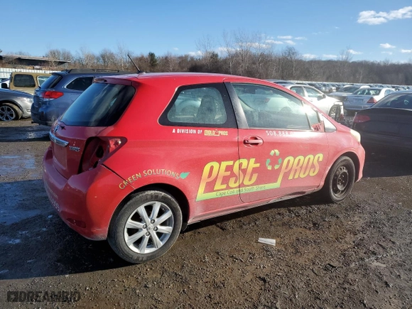 2012 Toyota Yaris L with VIN JTDJTUD33CD503588, listed as a Copart auction lot 44392095 with 0 mi miles and Clean Title. Bid and sale history available at carsss.com. Image 3.