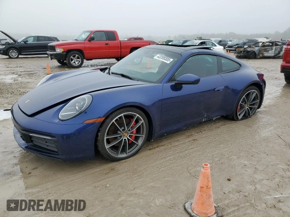2024 Porsche 911 Carrera S with VIN WP0AB2A92RS221446, listed as a Copart auction lot 43209305 with 1,855 mi miles and Clean Title. Bid and sale history available at carsss.com. Image 1.