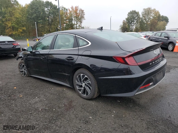 2021 Hyundai Sonata Hybrid Blue with VIN KMHL24JJ6MA035076, listed as a Copart auction lot 75588254 with 41,721 mi miles and Salvage Title. Bid and sale history available at carsss.com. Image 2.