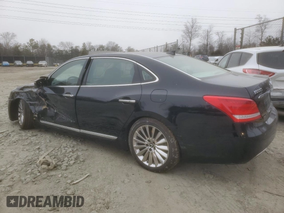 2014 Hyundai Equus Ultimate with VIN KMHGH4JH3EU076035, listed as a Copart auction lot 46129025 with 41,083 mi miles and Salvage title. Bid and sale history available at DreamBid. Image 2.