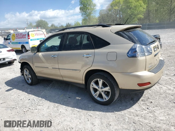 2008 Lexus RX 400h with VIN JTJGW31UX82007745, listed as a Copart auction lot 52857445 with 159,062 mi miles and Salvage Title. Bid and sale history available at DreamBid. Image 2.