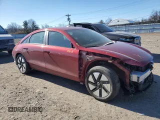 2024 Hyundai IONIQ 6 SE with VIN KMHM24AA5RA071711, listed as a Copart auction lot 46179315 with 4,621 mi miles and Salvage Title. Bid and sale history available at carsss.com. Image 4.