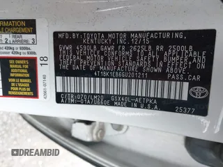 2016 Toyota Avalon Limited with VIN 4T1BK1EB6GU201211, listed as a IAAI auction lot 41599051 with 211,533 mi miles and . Bid and sale history available at carsss.com. Image 9.