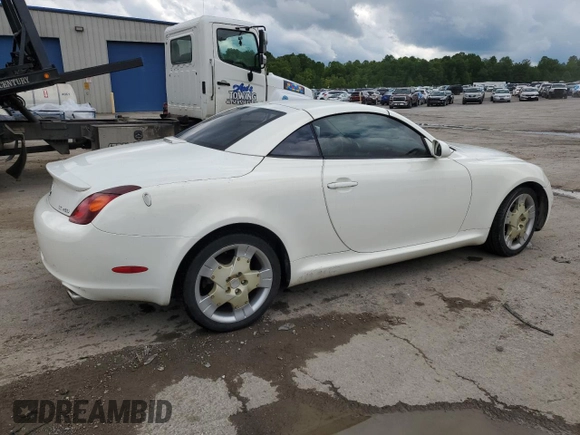 2002 Lexus SC 430 z VIN JTHFN48Y420010870, wystawiony jako Copart lot #58817105 z przebiegiem 131 964 mil mil oraz Szkoda całkowita • Salvage title. Historia ofert i sprzedaży dostępna na DreamBid. Obrazek 3.