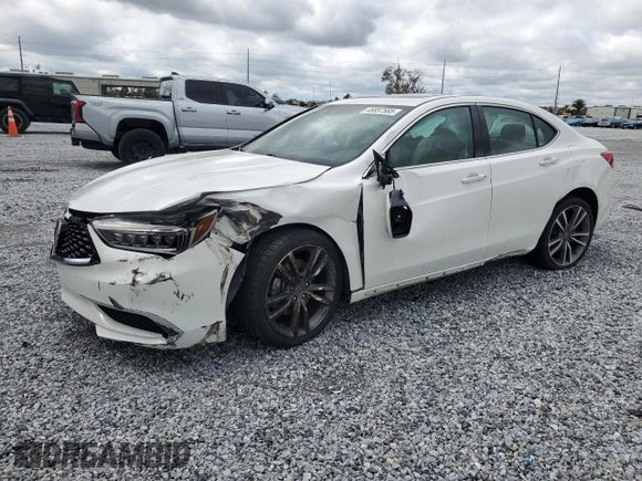 2020 Acura TLX w/Technology Pkg with VIN 19UUB2F48LA001835, listed as a Copart auction lot 46857585 with 39,885 mi miles and Non Repairable. Bid and sale history available at carsss.com. Image 1.